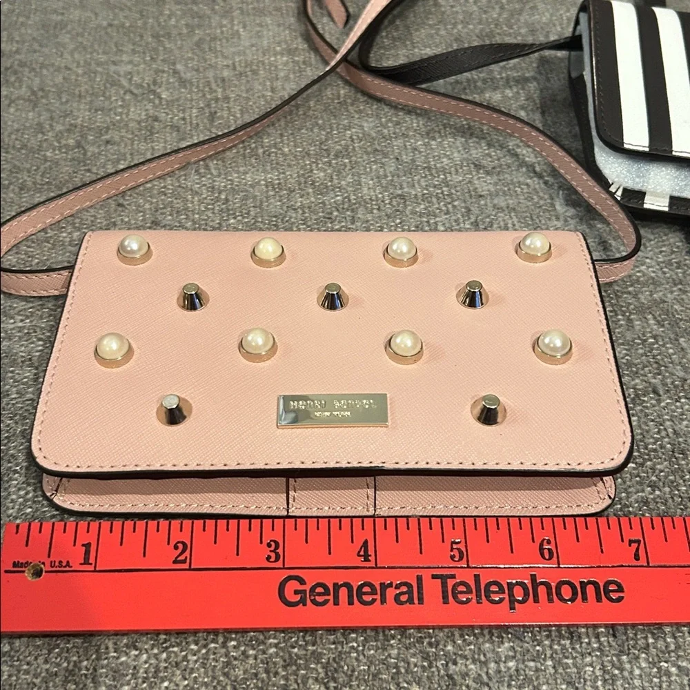 henri bendel Pink Pearl Stud Crossbody & Black White Stripe Crossbody Duo - Picture 11 of 12